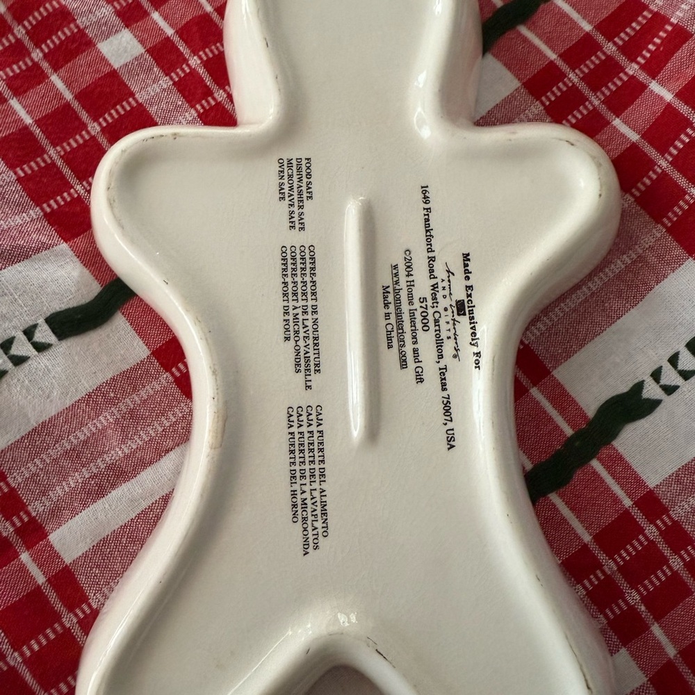 Vintage Home interiors Gingerbread Man Ceramic Platter - Picture 3 of 7